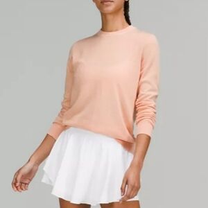 Lululemon Silk-Blend Crewneck Sweater Women's Size 10 Peach